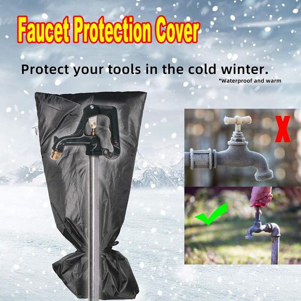 

other household sundries outdoor faucet cover oxford cloth black socks antie protection for winter hose 1pc