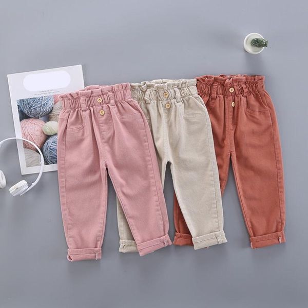 

trousers baby girls pants spring autumn children clothes kids for girl princess toddlers infant casual fashion solid, Blue
