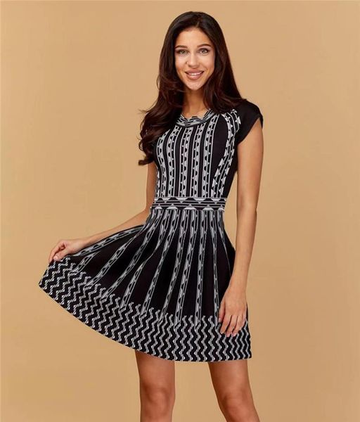 

casual dresses thick bandage dress tank striped jacquard fashion luxury a line black women celebrity evening party, Black;gray