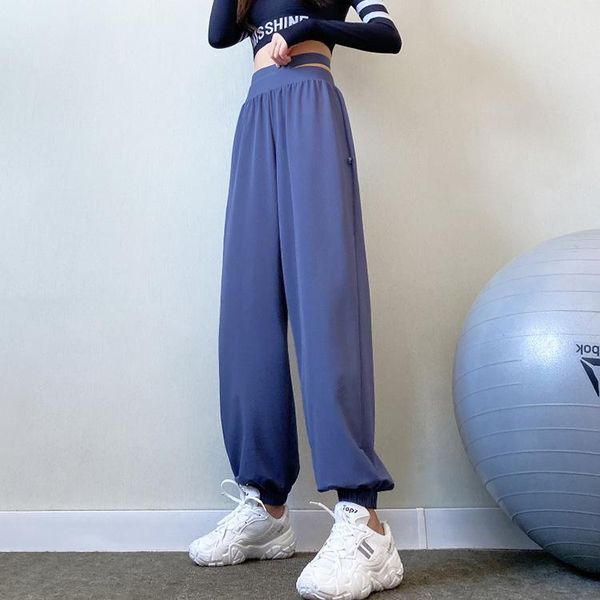 

women's pants & capris double waist, head, abdomen, sports pants, leg hanging feeling, slim fitness elastic quick drying, leisure hip-h, Black;white