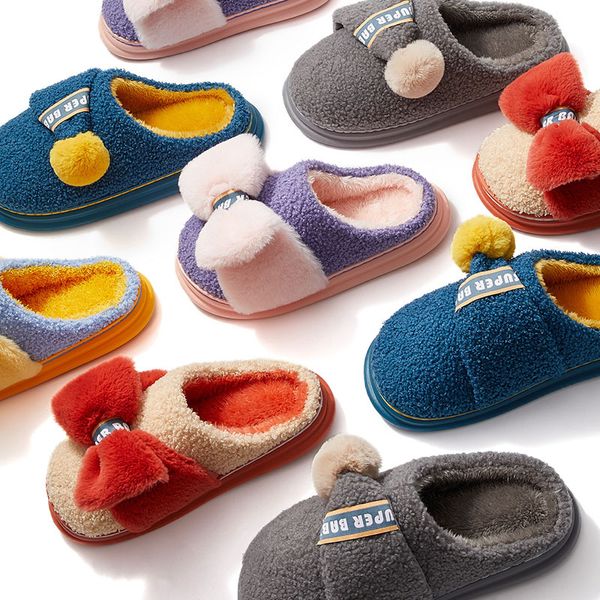 

new autumn/winter 2022 bowknot female couples cotton drag cute little hat couples male cotton drag home warmth, Black