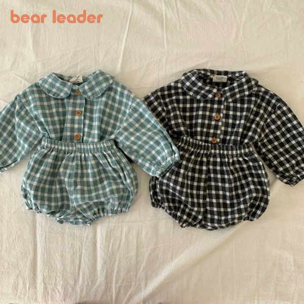 

bear leader infant clothing sets fashion full sleeve shirt and pants outfits borns boys girls casual clothes 210708, White