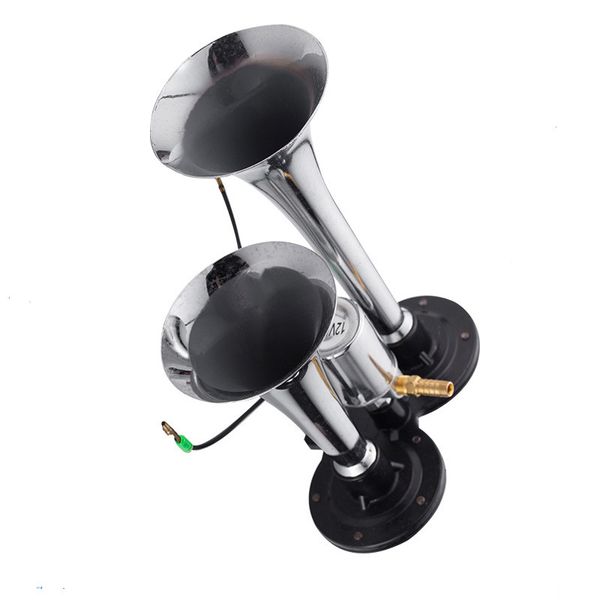 

zone tech air horn dual trumpet truck loud 12v train car kit compressor 115db buttons