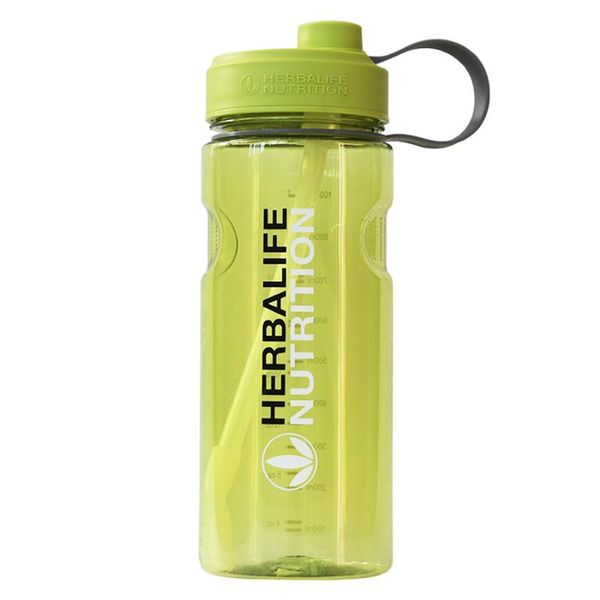 

water bottles 1000ml herbalife nutrition grade plastic sports space to drink straw bottle with lid scale mark