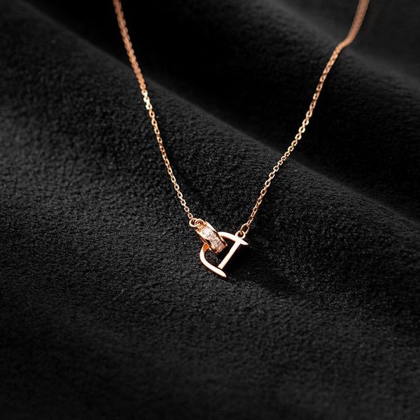 

chains solid 925 sterling silver d letter initial necklace for women teen girls crystal fashion jewelry 2021