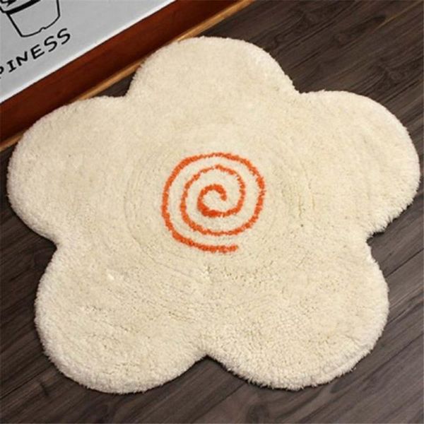 

carpets korean style flower shape mat cotton rug washable water absorption fluffy bathroom cute floral kids door bedside