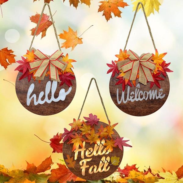 

decorative objects & figurines wooden welcome sign with lights glowing halloween theme hanging ornament for home garden porch decoration 202