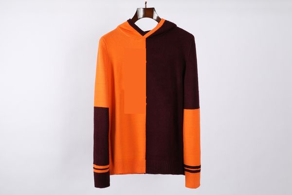 

cptoney astone is lan d men's sweaters designer splicing color matching hat, White;black