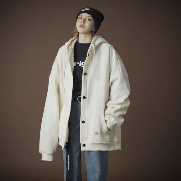 

2021 slido feminino outono inverno roupas femininas streetwear zip up hoodie moda branco hoodies z3nz, Black