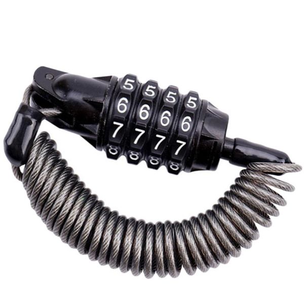 

bike locks motorcycle helmet versatile steel wire lock (black)