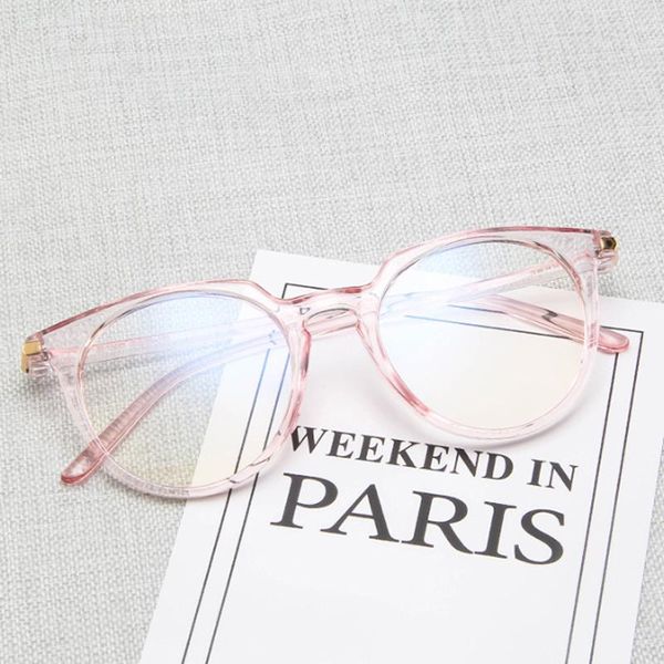 

fashion sunglasses frames transparent rosa cateye brille frauen runde klare linse optische brillen weibliche marke designer komfort licht ga, Black