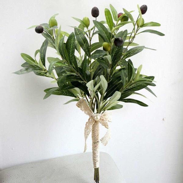 

decorative flowers & wreaths 5pcs living room fruits home decor foliage bouquet olive branches greenery office simulation artificial plant p