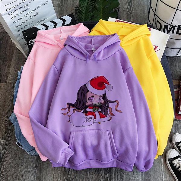 

women's hoodies & sweatshirts halloween femme hoodie kawaii anime print pull y2k sweatshirt fashion christmas costume harajuku hiphop u, Black