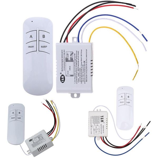 

remote controlers wireless on/off 1/2/3 ways 220v lamp control switch receiver transmitter controller indoor home replacements parts