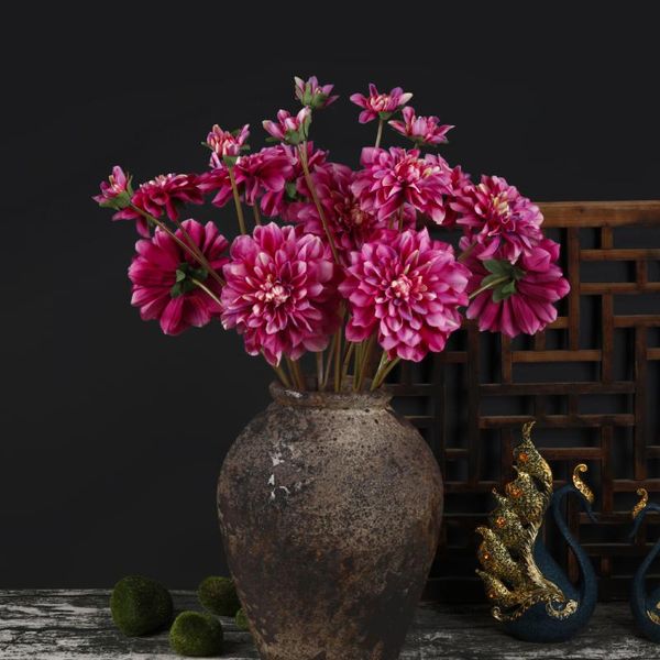 

3 simulated marble flowers