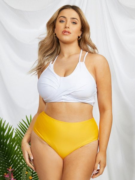 

plus mix & match bikini swimsuit e2mb#, Black