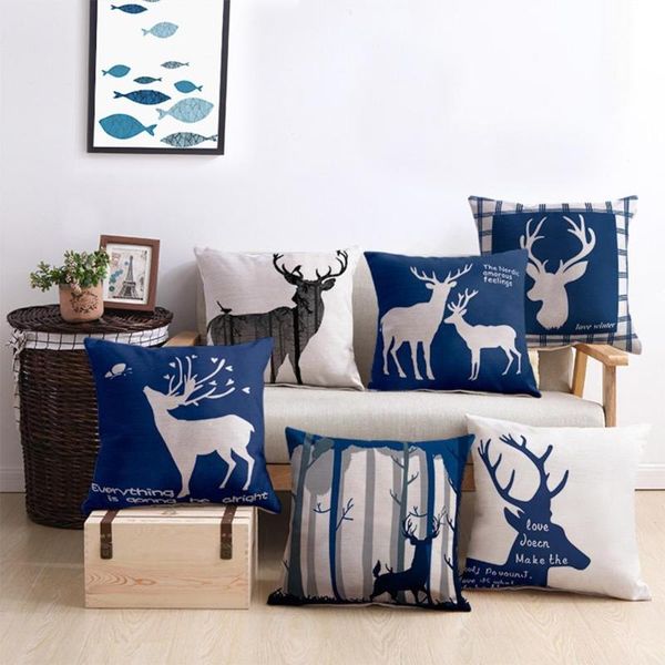 

pillow case modern simple home linen square decoration sofa seat living room guestroom soft cushion cover 45*45 cm