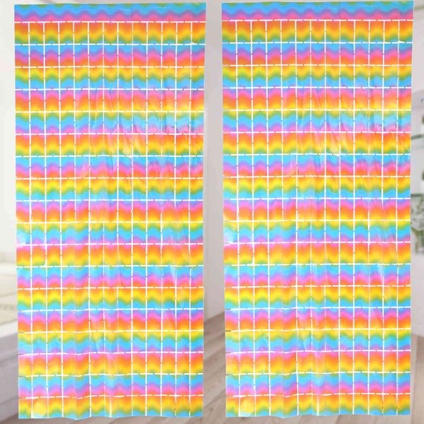 

new square rain silk curtain macarone matte 1m * 2m party atmosphere decoration background layout