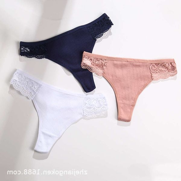 

2021new large t-pants transparent lace underwear women's cotton file, Black;pink