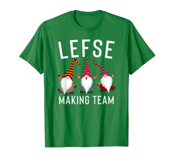

lefse making rolling team gnome xmas gift t-shirt, White;black