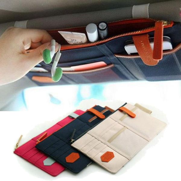 

car organizer sun visor card package holder pocket pouch bag for transit ranger mustang ka fusion focus f-150
