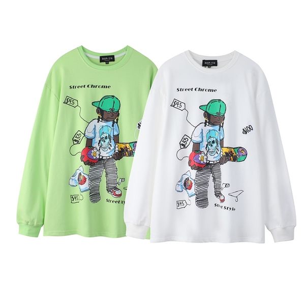 

american campus hiphop for men women in spring and autumn thin style loose bf lazy wind oversize high street coat tide, Black