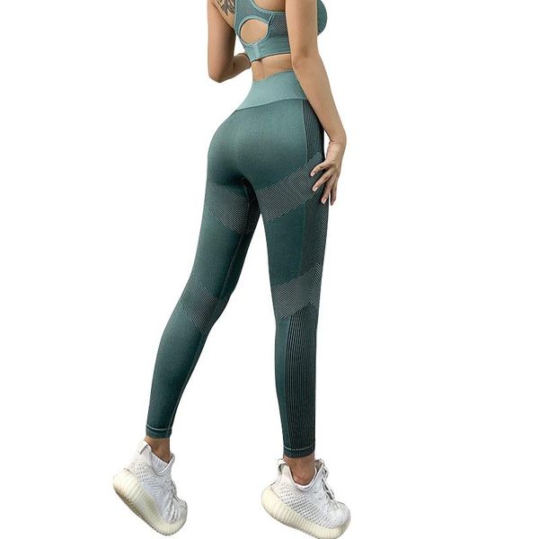 

yoga outfits chrleisure energy fitness feminina pants women high waist sports wear for gym quick dry with stripe, White;red