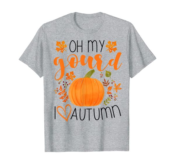 

oh my gourd cute pumpkin i love autumn t-shirt, White;black
