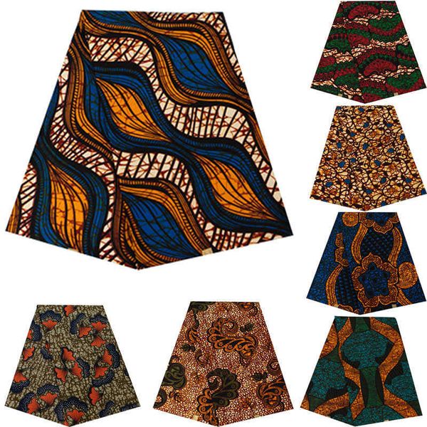 Afrikanischer Ankara-Druck, Wachsstoff, Patchwork, Retro-Stil, Kette, Nähen, Damenkleid, Basteln, DIY, Afrika-Material, 100 % Polyester, Bulk-Lager 210702