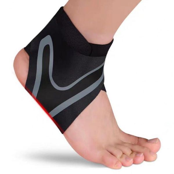 

1 pair elastic ankle guard anti-sprain protective sleeves foot bracer for outdoor basketball football mountaineering sports, Blue;black