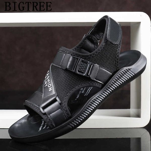 

outdoor open casual beach sandals designer men summer shoes chaussure homme buty meskie, Black
