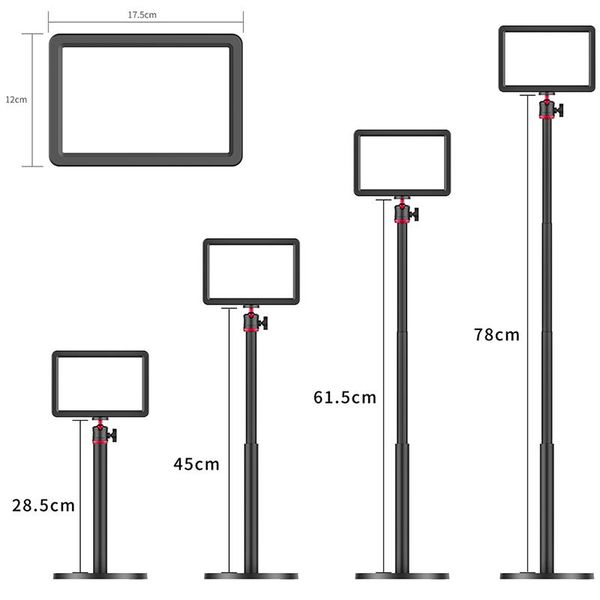 

flash heads ulanzi vijim k5 desk led video light panel support stand 3200-6500k pography lighting for live stream po studio fill lamp