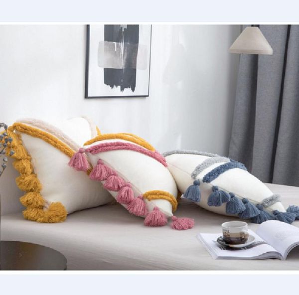 

cushion/decorative pillow nordic percy lantern tassel tufted cushion cover sofa bedside pography props decorative pillowcase