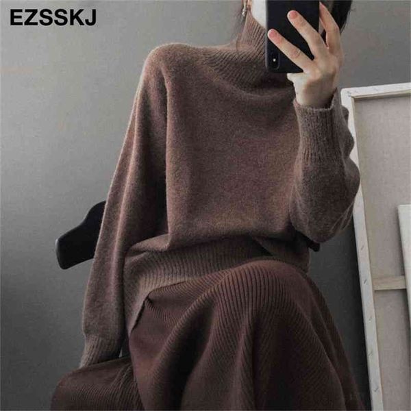 

woman sweaters warm oversize female women's turtleneck autumn winter wool jumper pull long 210914, White;black