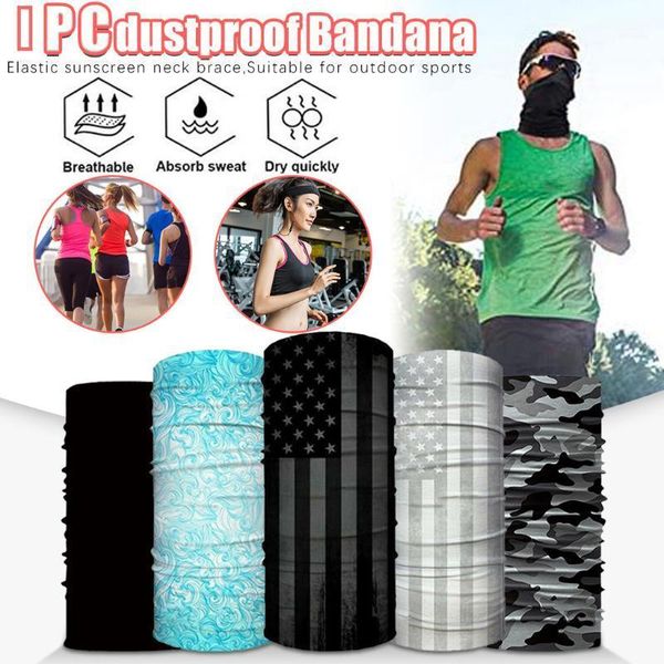 

cycling caps & masks 1pc bandana neck gaiter tube headwear for women men face scarf breathable running aug 27th1, Black
