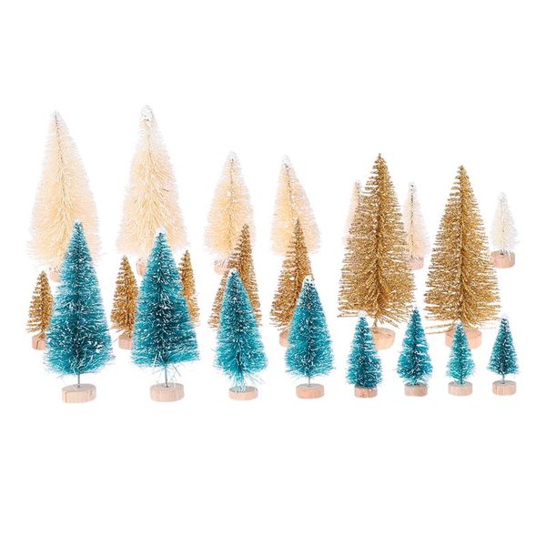 

christmas decorations 24pcs festival mini tree adornment diy decor scene layout prop