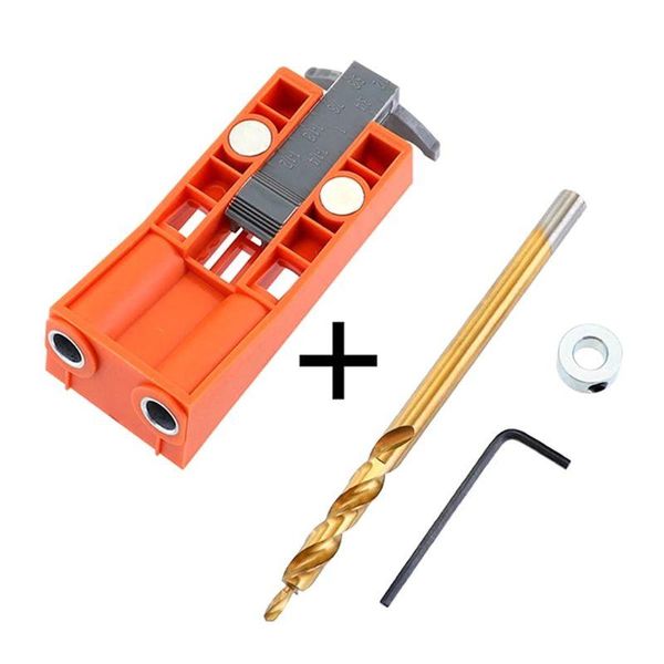 

professional drill bits 9.5mm oblique hole locator guide magnetic pocket jig kit furniture punching positioner woodworking tools