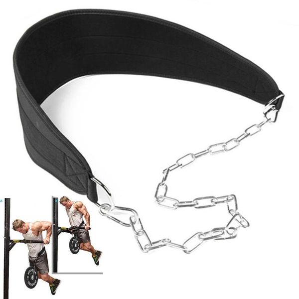 

accessories fitness weight lifting belt pull-up belts thick neoprene squat barbell with adjustable steel chain for bodybuilding