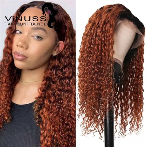 

lace wigs honey brown ombre loose wave glueless middle part front human hair for women brazilian13x6 reny, Black;brown