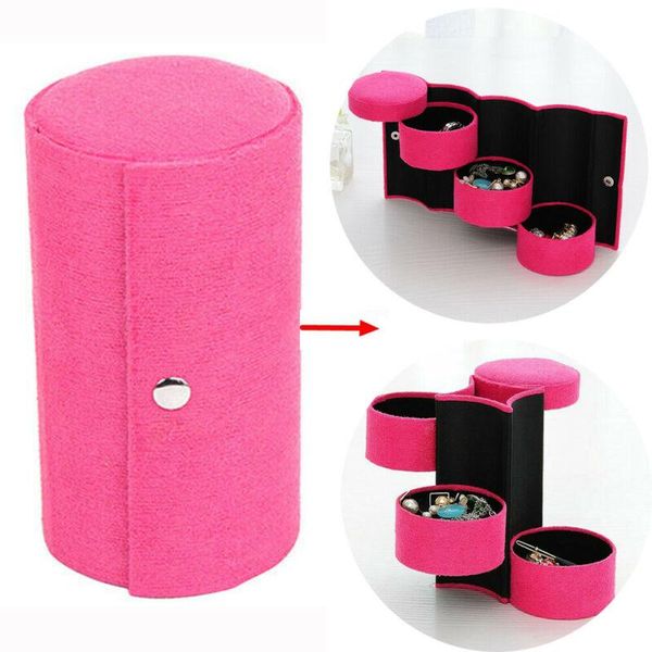 

bathroom storage & organization 3 layer 360Â° rotating round jewelry box ring organizer cosmetic holder case make up