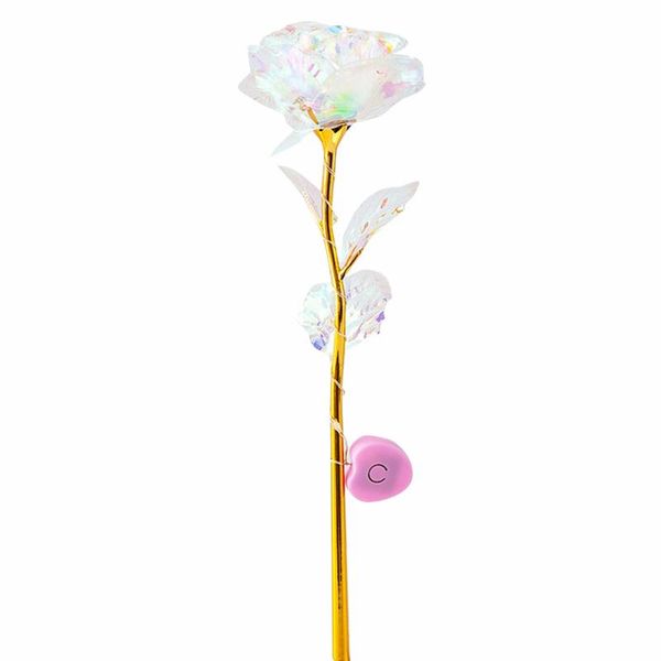 

decorative flowers & wreaths valentine's day gift 4pcs 24k gold foil rose flower romantic golden festival party supplies wedding decora