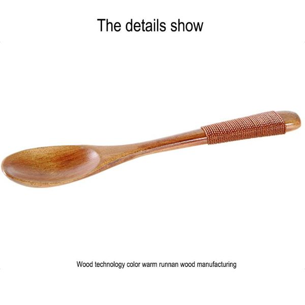 

wooden spoon practical tableware household tableware spoon creative handmade dessert coffee honey small