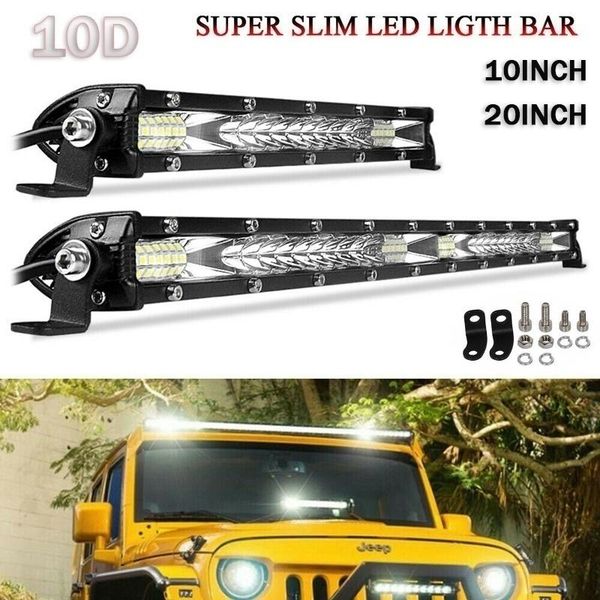 

10/20 inch ultra-thin led light bar combination beam spot beam ultra-thin single row bar light