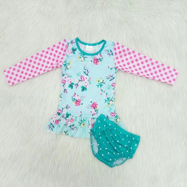 

wholesale selling girl long sleeve swim suit flower pattern 2 pcs, White