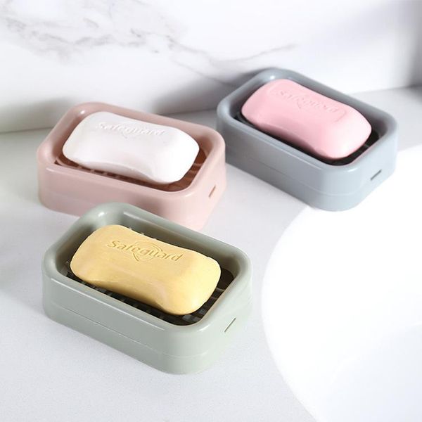 

soap dishes practical drain box dish mesh holder creative plastic toiletries bathroom accessories set