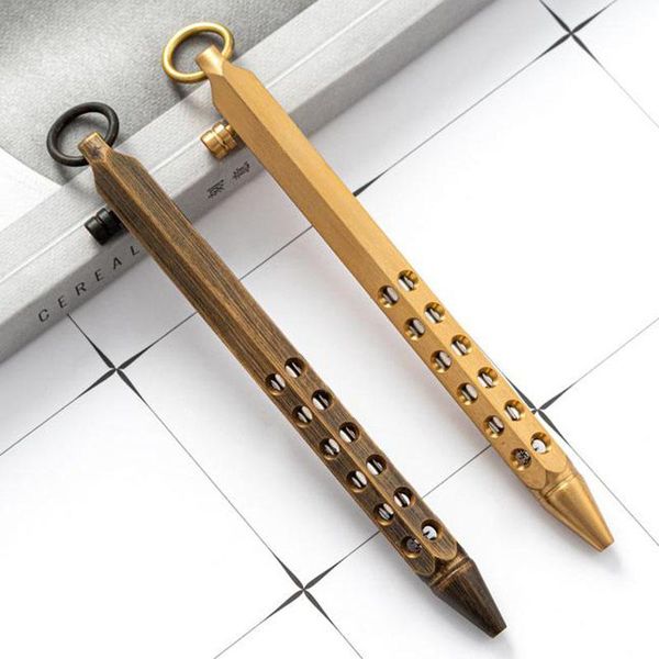 

tactical pen self defense school student office metal ballpoint pen, Blue;orange