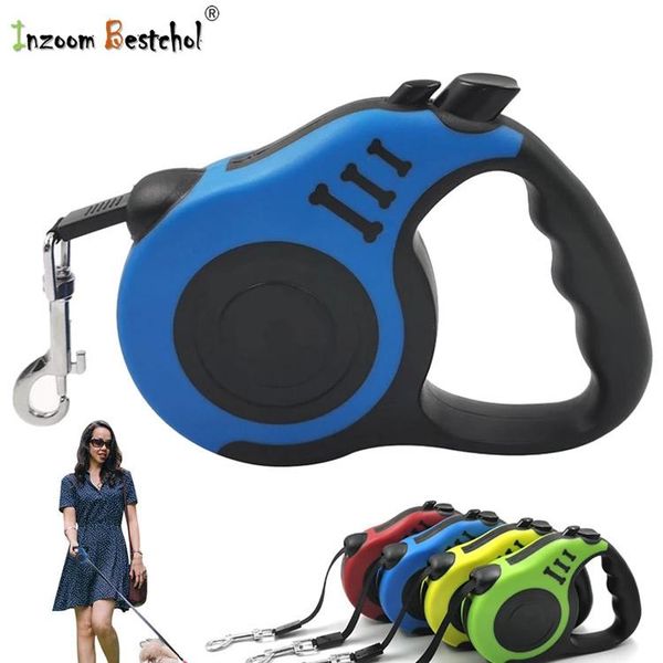 

dog collars & leashes retractable leash automatic flexible pet dogs cat 3m/5m traction rope tool for small medium products