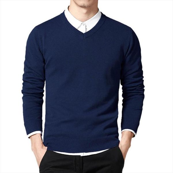 

spring autumn solid color mens polo v neck sweater long sleeve slim pullover plus size business office casual knitwear, White;black