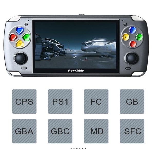 

powkiddy x20 retro video games console built-in 3599 classic action game out ips screen handheld games player ps1 kids gift