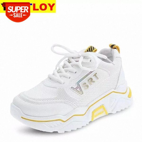 

air mesh vulcanized shoes platform chunky sneakers women shoes woman mixed color lace up casual ladies flats 36-40 #xo4r